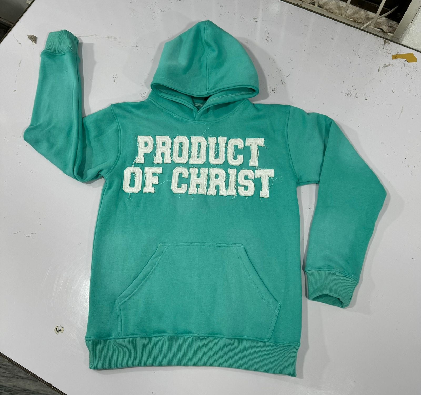 Product of Christ Teal Hoodie