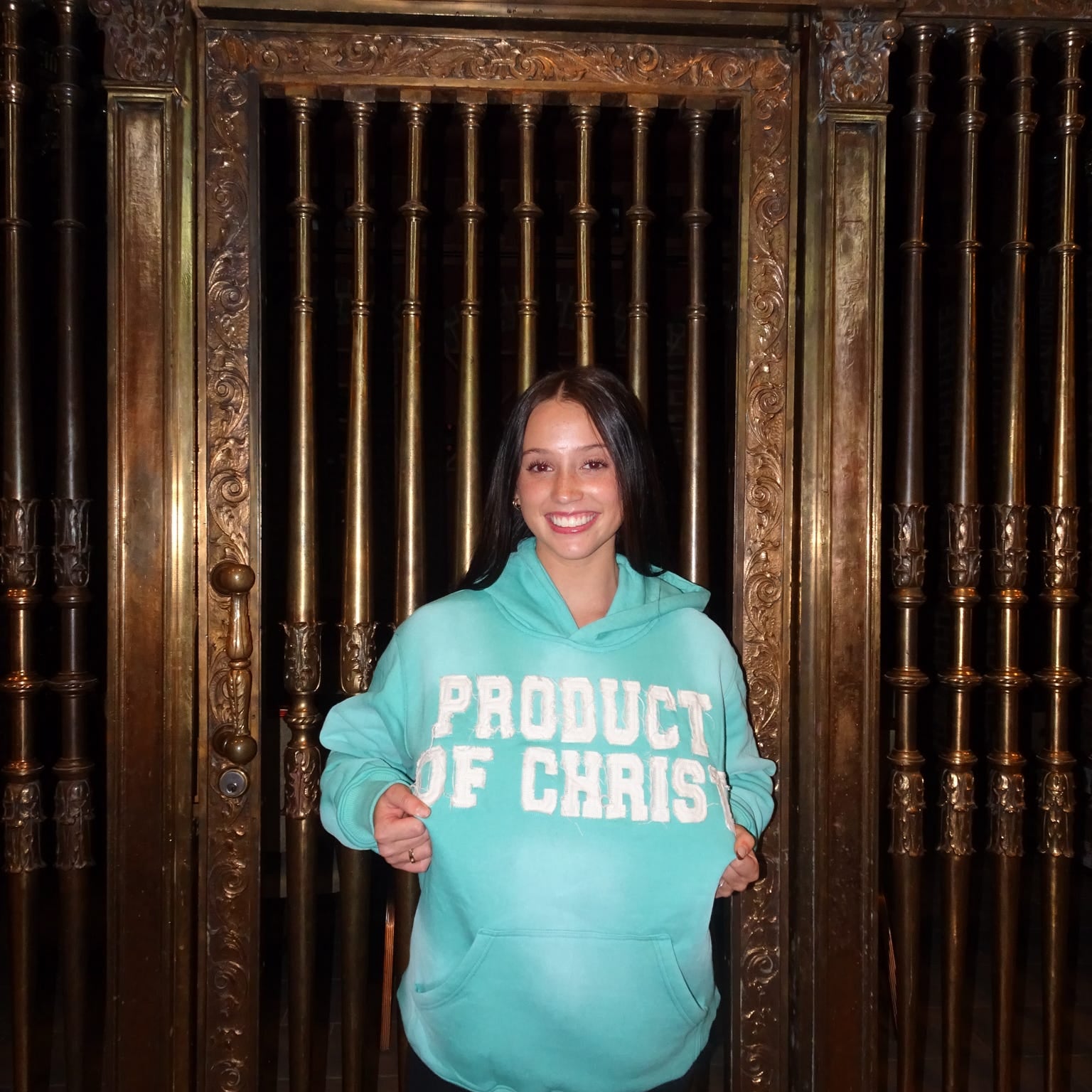 Product of Christ Teal Hoodie