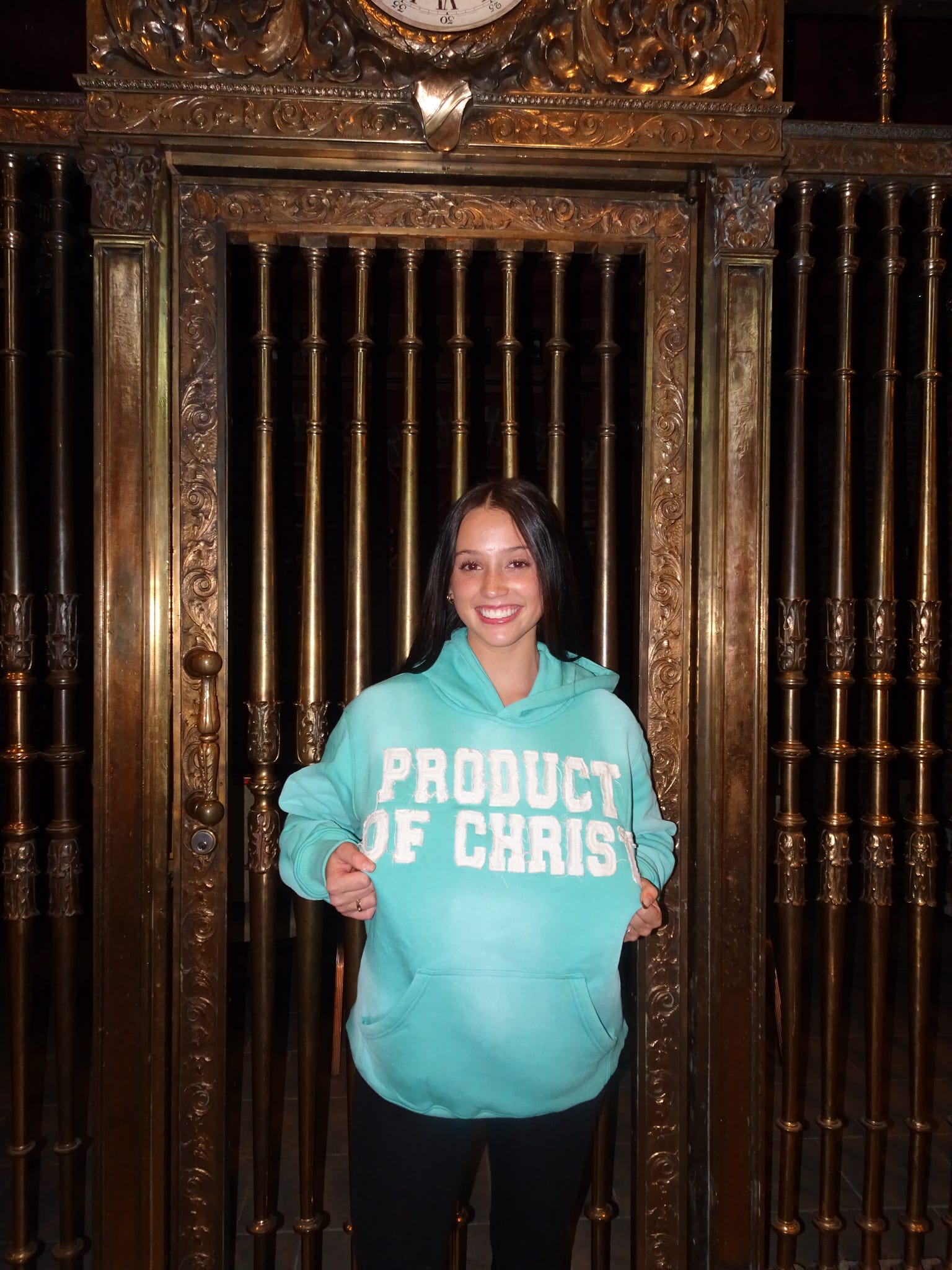 Product of Christ Teal Hoodie