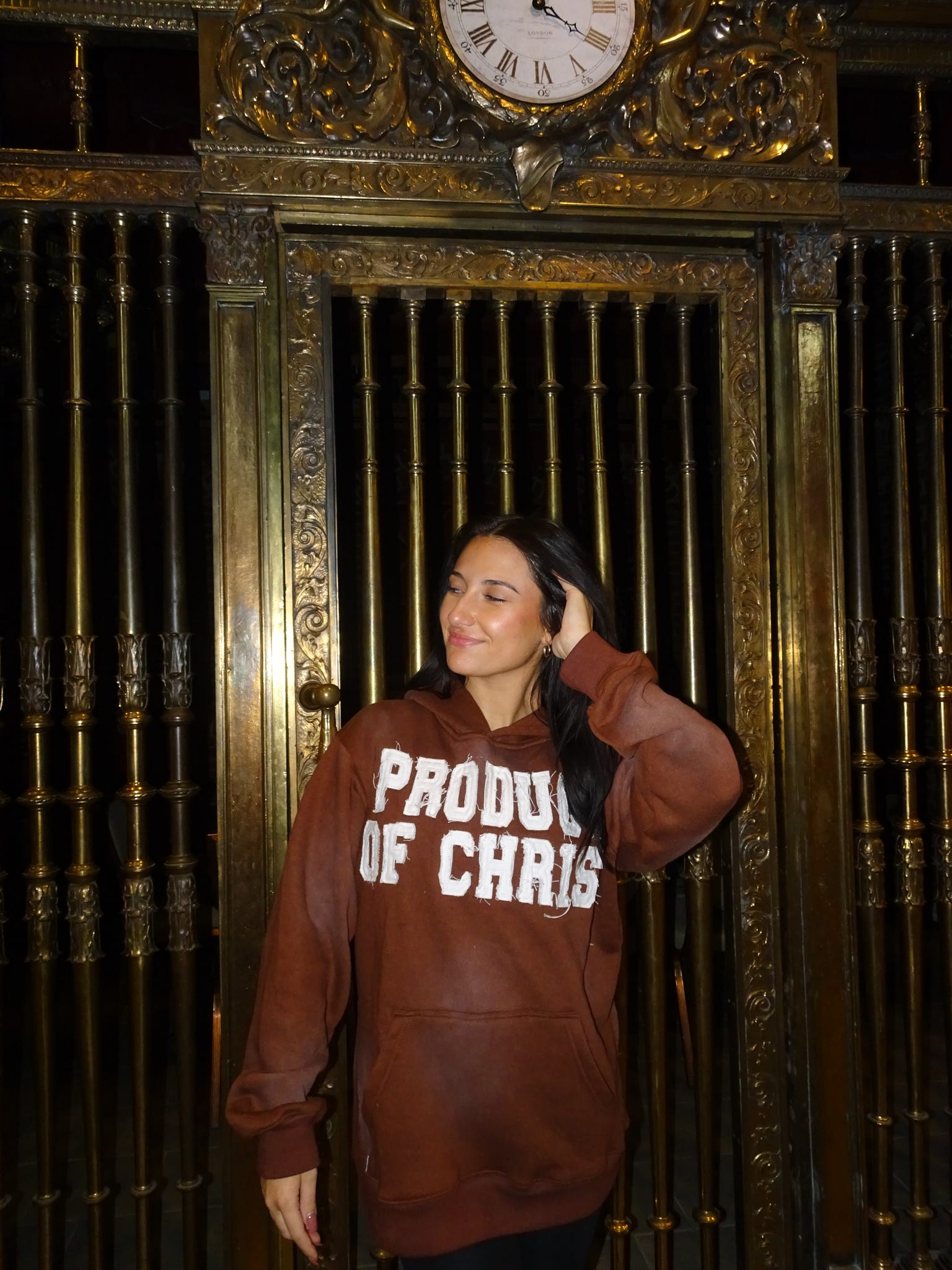 Product of Christ Brown Hoodie