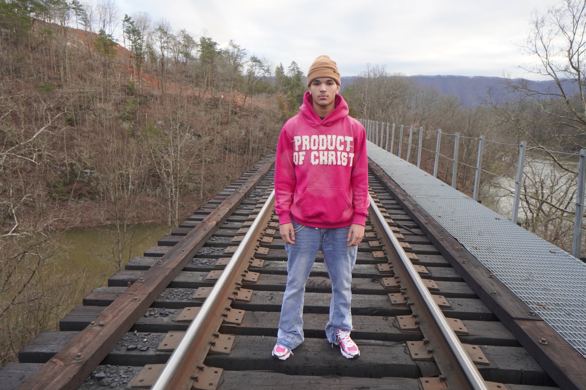 Product of Christ Pink Hoodie